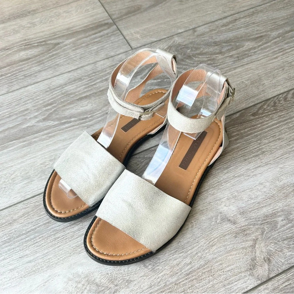 Modern Vintage Handmade All Leather Metallic Leather Sandals - Picture 1 of 12